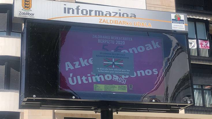 Bi informazio pantaila jarri ditu Zaldibarko Udalak