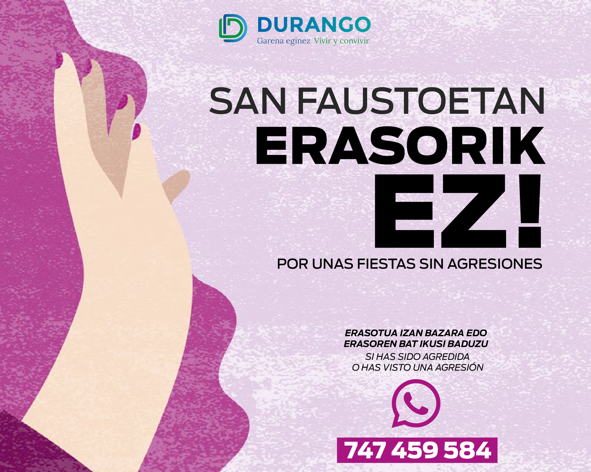 Eraso sexisten kontrako gunea ipiniko dute Durangoko jaietan