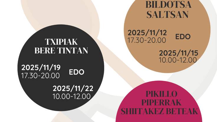 Sukaldea kolektibizatzeko tailerrak Atxondoko Amillena Bentan