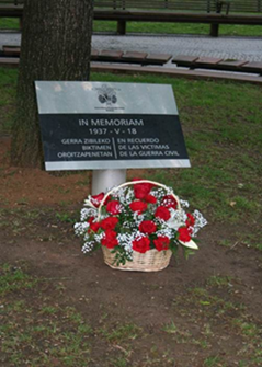 Gerra zibilean hildakoak omentzeko lore eskaintza egingo dute bihar Zornotzan