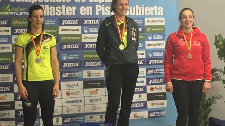 Begoña Martinez durangarrak domina bi irabazi ditu beteranoen atletismo txapelketan