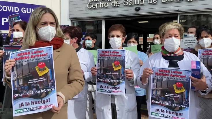 [BIDEOA] Lehen Arretako greba "jarraipen oso zabala" ari da izaten Durangaldean