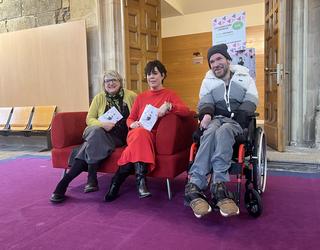 Telmo Irureta, Aitziber Garmendia eta Mireia Gabilondo San Agustin kulturgunearen denboraldi hasierako protagonista