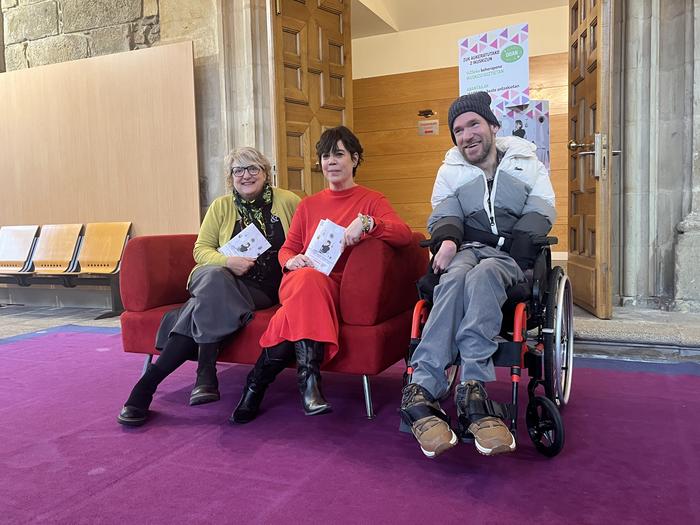 Telmo Irureta, Aitziber Garmendia eta Mireia Gabilondo San Agustin kulturgunearen denboraldi hasierako protagonista