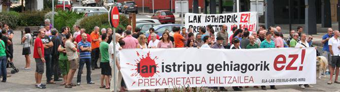 Lan istripua salatzera batu dira