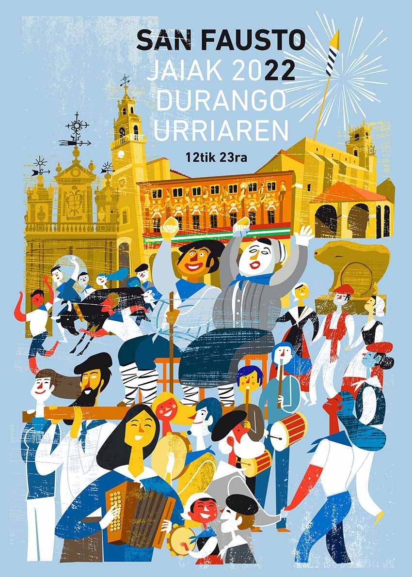 Jaume Gubianas Escude artista kataluniarraren kartelak iragarriko ditu San Fausto jaiak