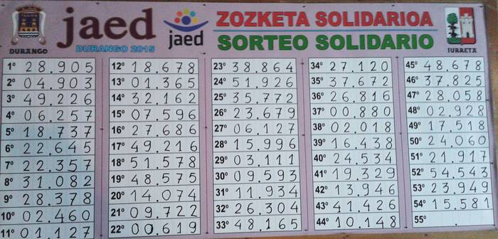 JAEDeko zozketaren autoa 28.905 zenbakiak irabazi du