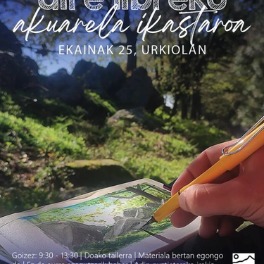 Akuarela tailerra aire zabalean