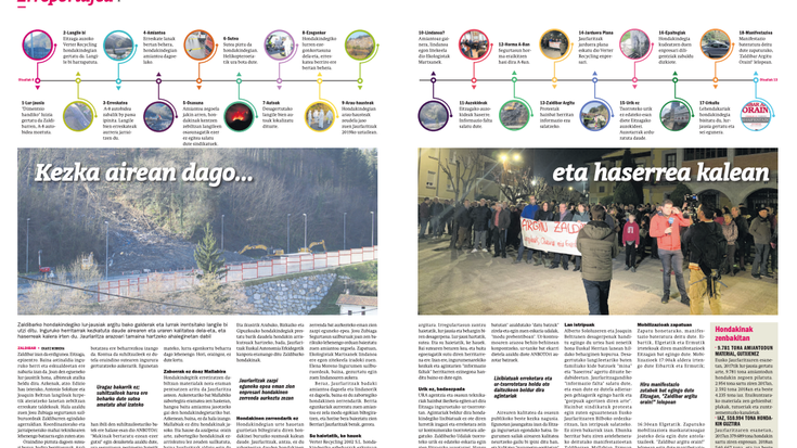 Zaldibarko zabortegiari buruz ANBOTOk egindako erreportajea Tokikom sarietako finalisten artean dago