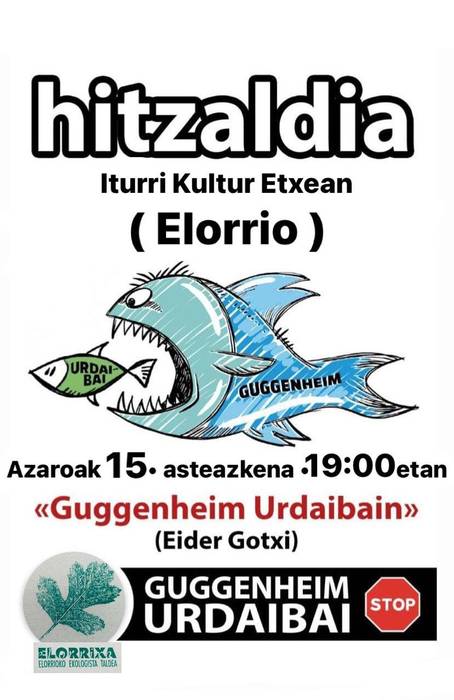 'Guggenheim Urdaibai Stop' hitzaldia