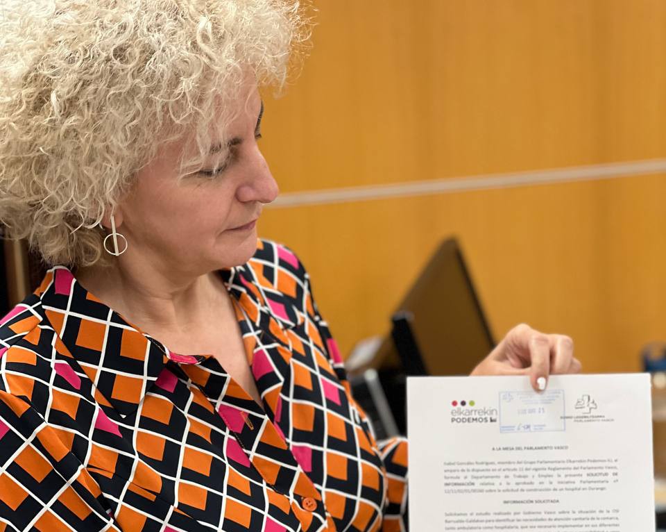 Durangaldeko osasun arreta "gero eta eskasagoa" da Elkarrekin Podemosen arabera