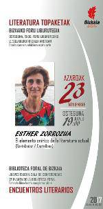 Literatura topaketak: Esther Zorrozua