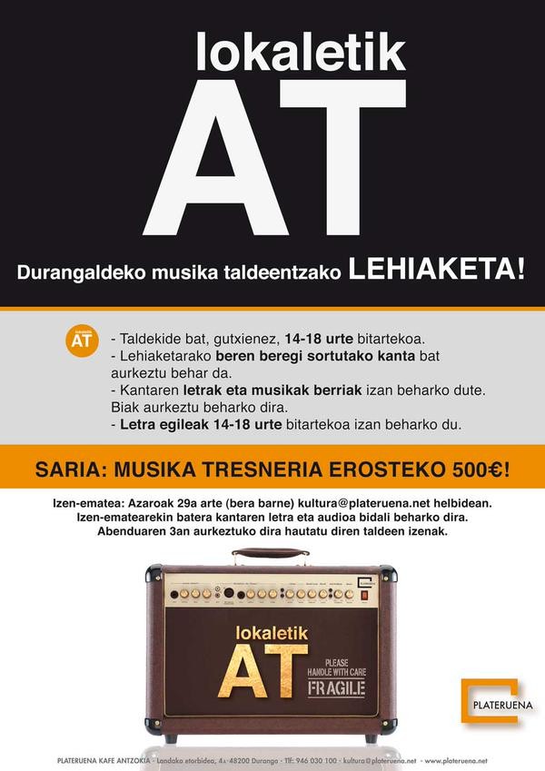 Martxan da 'Lokaletik At!' lehiaketa