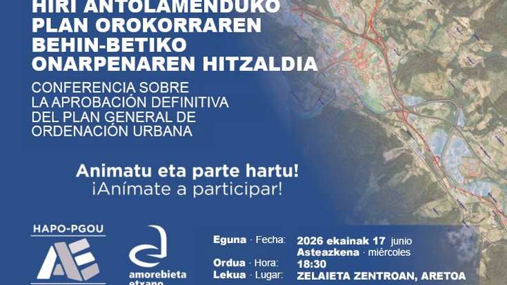 Hiri Antolamenduko Plan Orokorraren behin-betiko onarpenaren hitzaldia