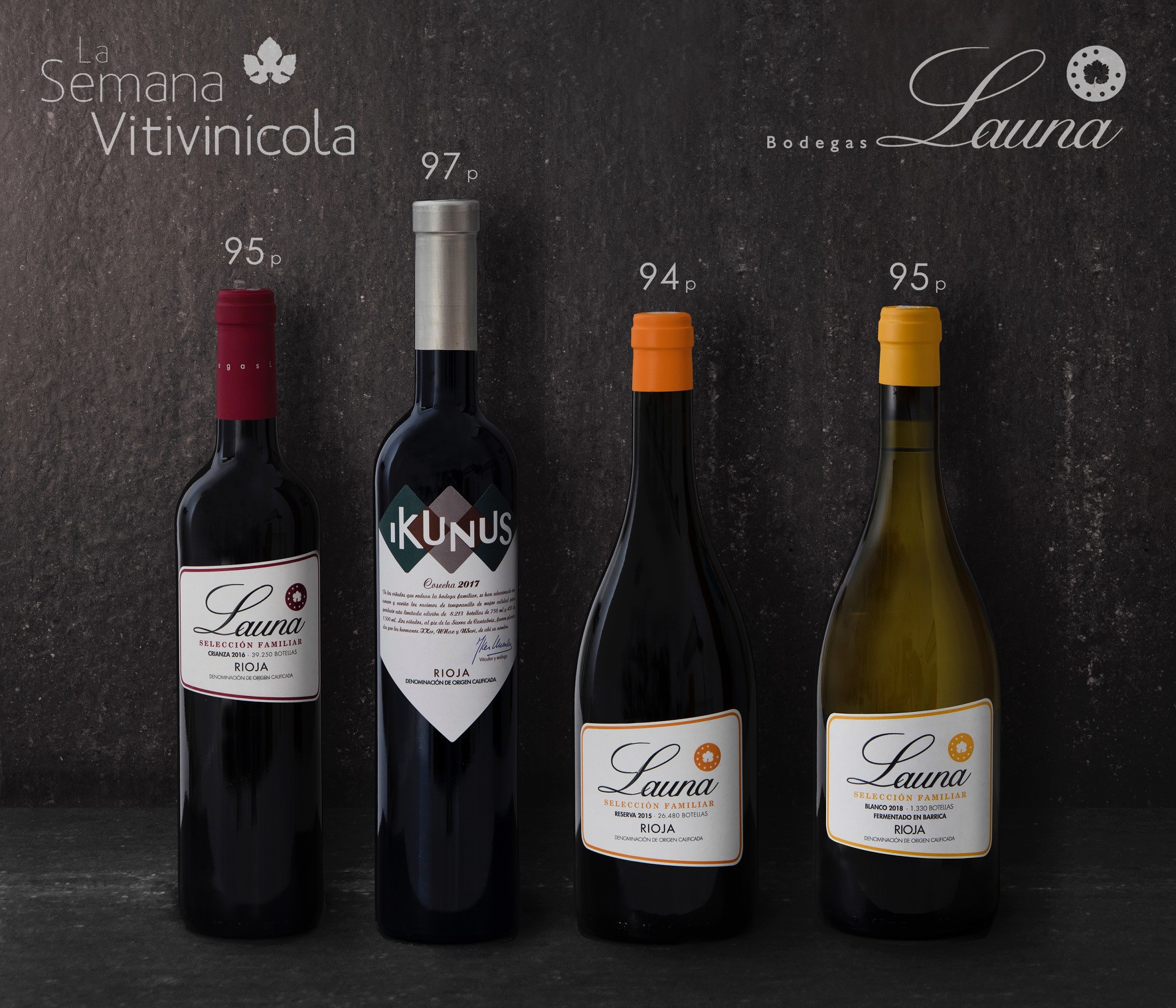 Launa Upategiko ardoek puntuazio bikaina lortu dute 'La semana Vitivinicola' aldizkari espezializatuaren 2020ko gidan