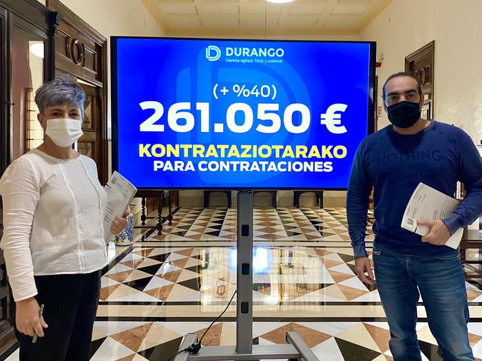 Durangoko Udalak 261.050 euro eskainiko ditu kontrarazio laguntzetarako