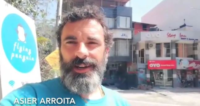 Asier Arroita gaur itzuli da Indiatik Euskal Herrira