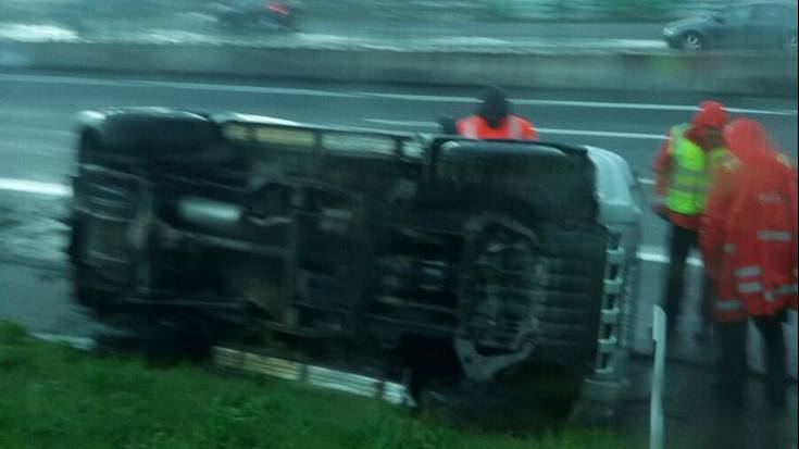 Auto batek istripua izan du A8an, Iurretako ordainleku parean