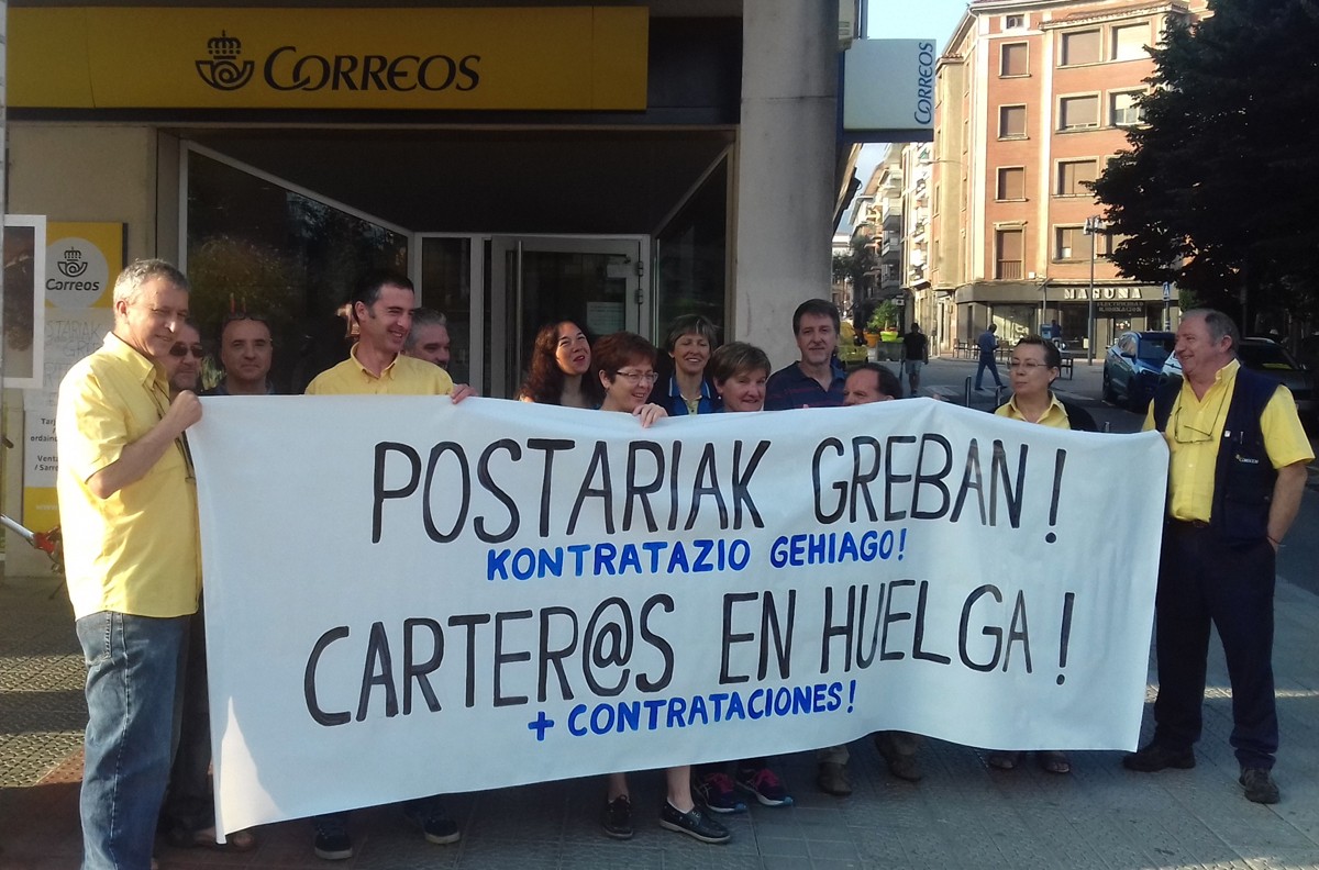 Durangoko Correoseko postariek mobilizazioak hasi dituzte