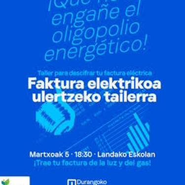 Faktura elektrikoa ulertzeko tailerra