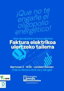 Faktura elektrikoa ulertzeko tailerra