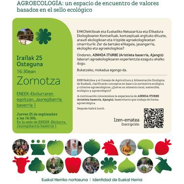 'Agroekologia: Zigilu ekologikoan oinarritutako balioen topaleku'