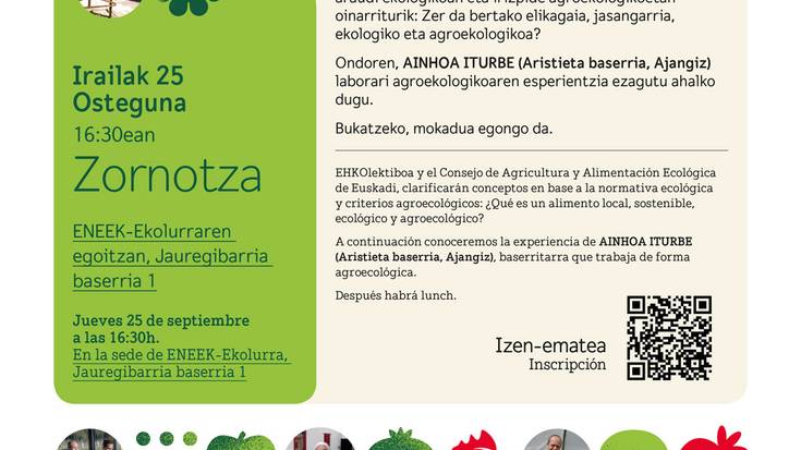 'Agroekologia: Zigilu ekologikoan oinarritutako balioen topaleku'