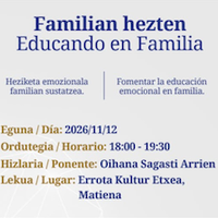 Ongizate eta osasun komunitarioaren zikloa: Familia hezten
