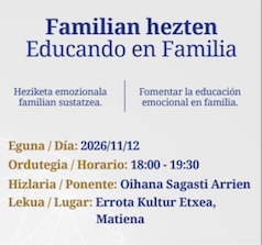 Ongizate eta osasun komunitarioaren zikloa: Familia hezten